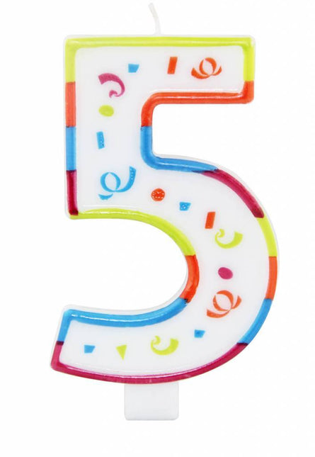 Kaars XL 5 Jaar 17cm van Folat koop je bij Partywinkel