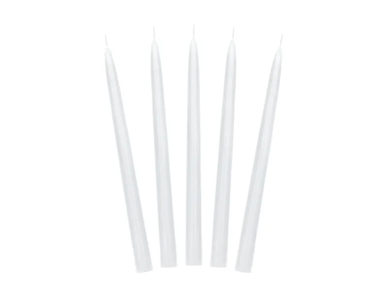 Kaarsen Wit 24cm 10st van Partydeco koop je bij Partywinkel