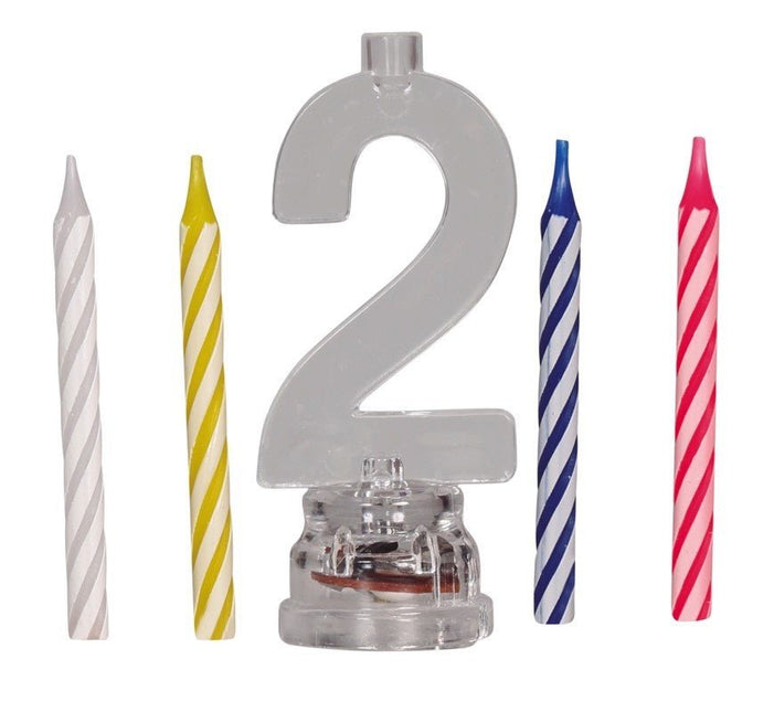 Kaarsenhouder 2 Jaar Led 13cm van Fiestas Guirca koop je bij Partywinkel