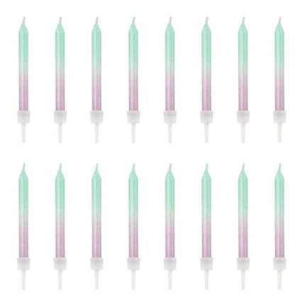 Kaarsjes Ombre 6cm 20st van Partydeco koop je bij Partywinkel