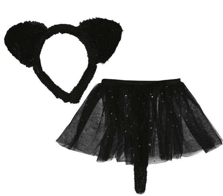 Kat Accessoireset Zwart Meisje - Partywinkel - 8434077270677