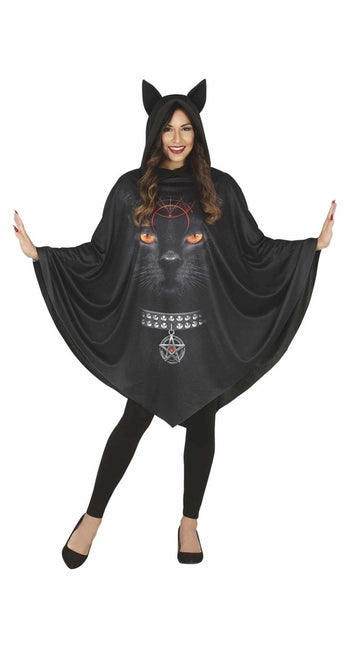 Kat Halloween poncho Dames van Fiestas Guirca koop je bij Partywinkel