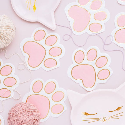 Kat Servetten 15,5cm 12st van Partydeco koop je bij Partywinkel