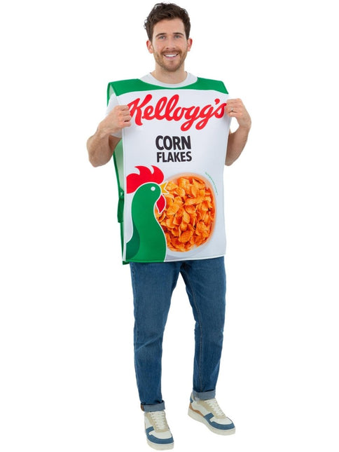 Kelloggs™ Corn Flakes™ Cereal Verpakking Kostuum Heren van Smiffys koop je bij Partywinkel