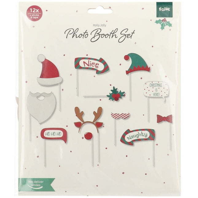 Kerst Photobooth Props 12st van Folat koop je bij Partywinkel