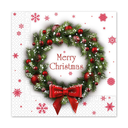 Kerst Servetten Merry Christmas 33cm 20st van Procos koop je bij Partywinkel