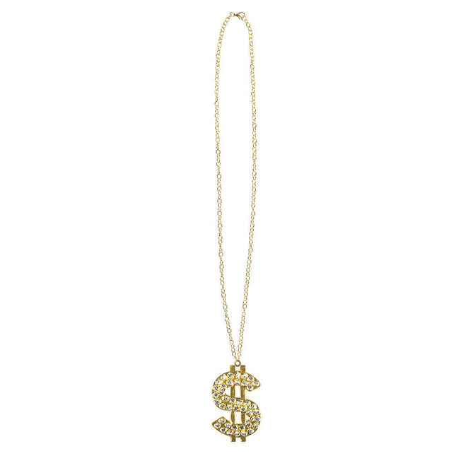 Ketting Dollar Diamanten Goud van Boland koop je bij Partywinkel