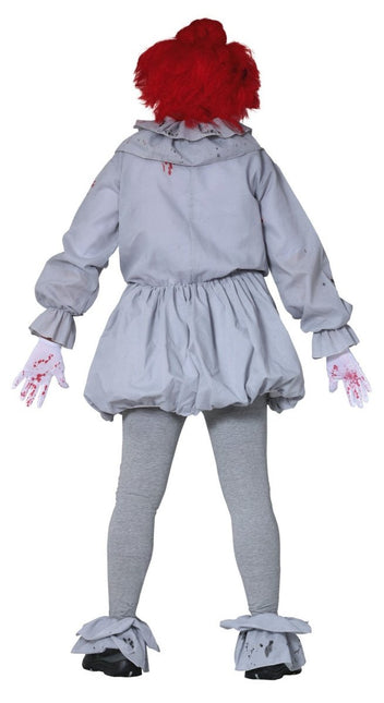 Killer clown Halloween Kostuum Heren Grijs van Fiestas Guirca koop je bij Partywinkel