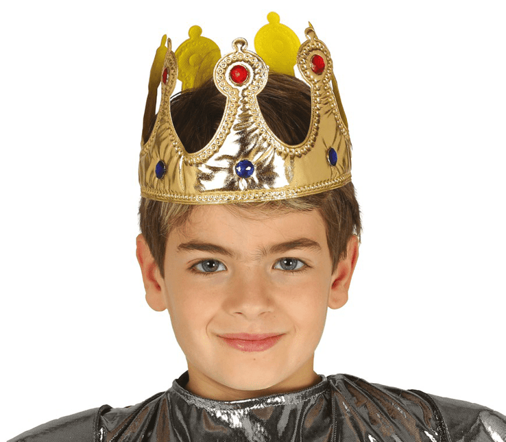 Kroon Stof Kind Goud van Fiestas Guirca koop je bij Partywinkel