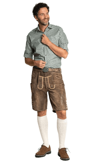 Lederhose Bruin Kort van Tannhauser koop je bij Partywinkel