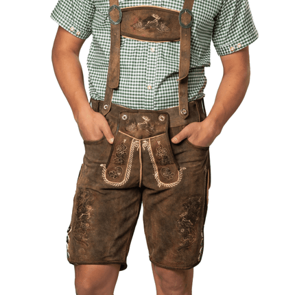 Lederhose Bruin Kort Kitzbuhel van Tannhauser koop je bij Partywinkel
