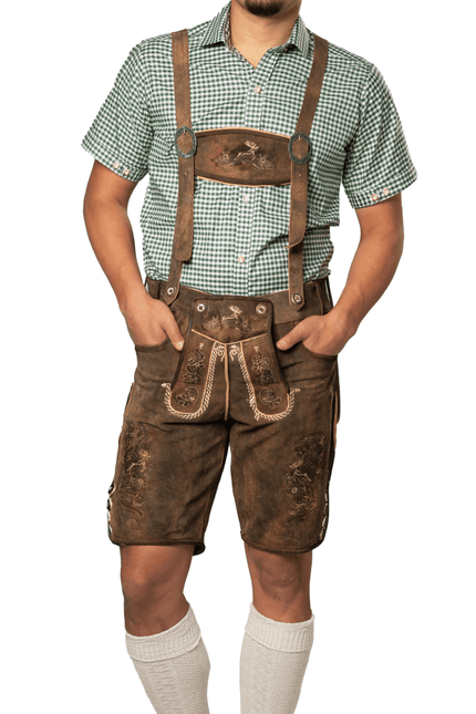 Lederhose Bruin Kort Kitzbuhel van Tannhauser koop je bij Partywinkel