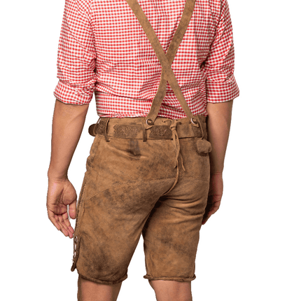 Lederhose Bruin Kort Lech van Tannhauser koop je bij Partywinkel