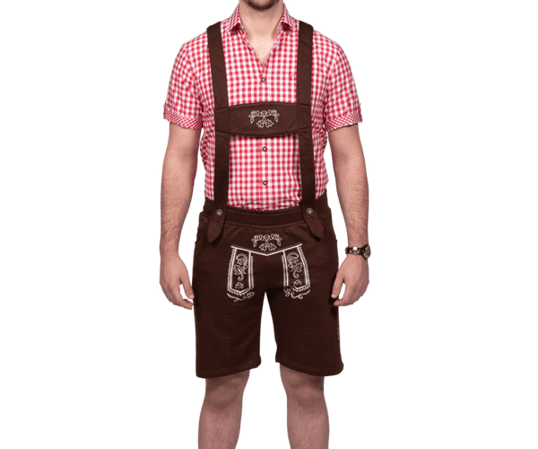 Dunkelbraune Lederhosen für Männer