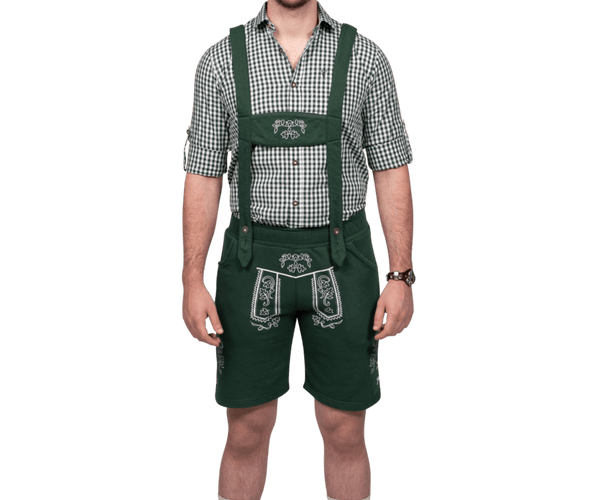 Dunkelgrüne Lederhosen für Männer