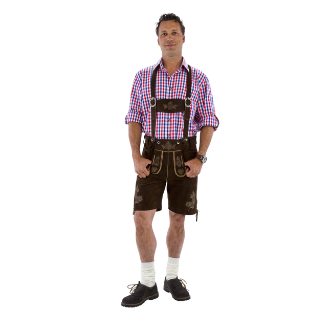 Lederhose kurz braun GEITENLEER/ kurz braun ZIEGENLEDER
