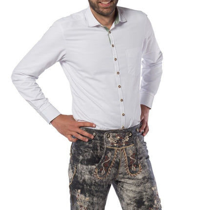 Lederhose Leer Kort Schaduw Zwart en Bretels van Partychimp koop je bij Partywinkel