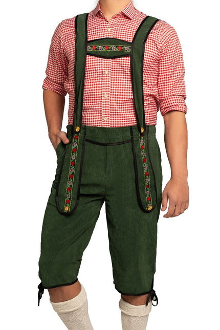 Lederhose Grün Lang mit Bluse