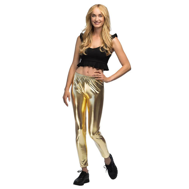 Legging Metallic Goud - Partywinkel - 8712026023605
