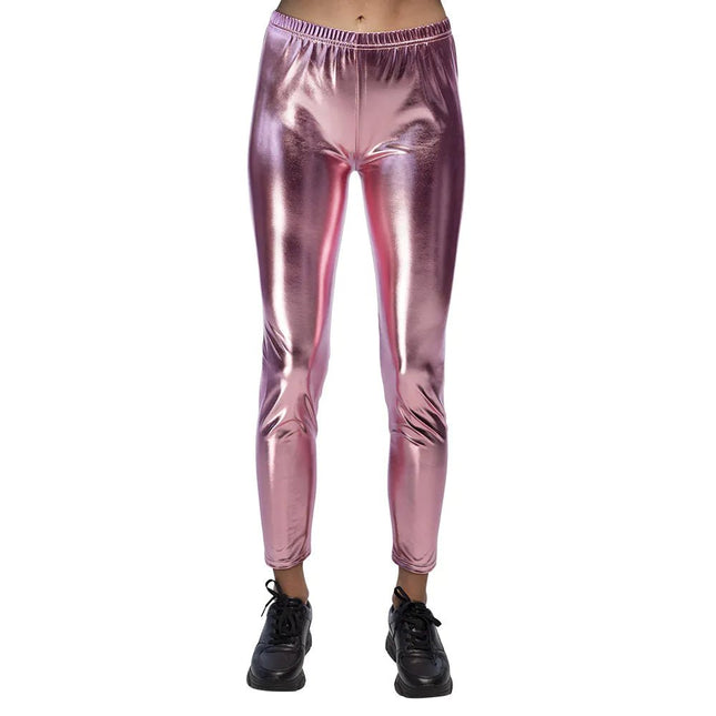 Legging Metallic Roze - Partywinkel - 8712026023643