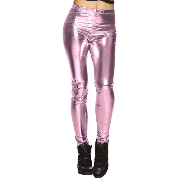 Legging Metallic Roze - Partywinkel - 8712026023643
