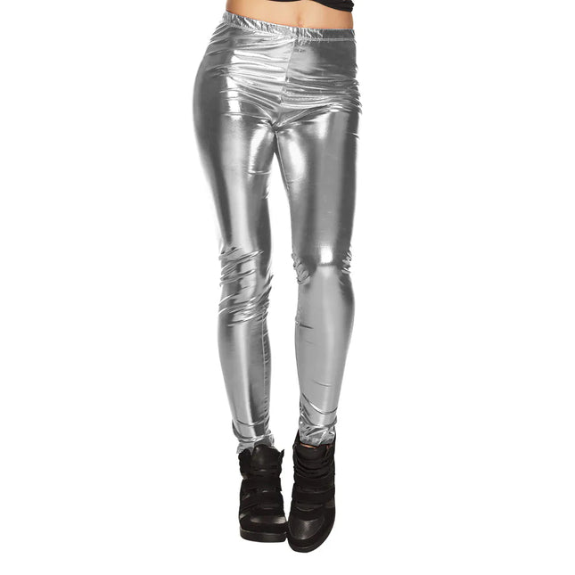 Legging Metallic Zilver - Partywinkel - 8712026023629