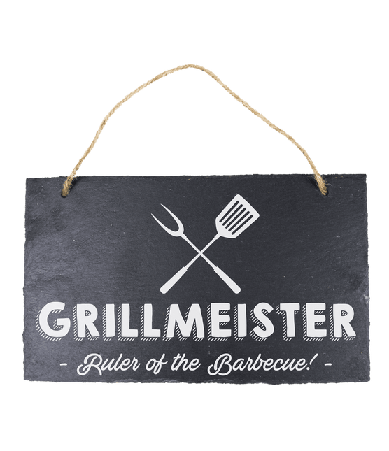 Leisteen Bordje Grillmeister 25cm van Paper Dreams koop je bij Partywinkel