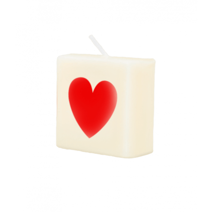Letter Kaarsje Hartje Rood 4cm van Paper Dreams koop je bij Partywinkel