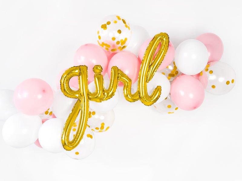 Letterballon Set Girl Goud Leeg 77cm van Partydeco koop je bij Partywinkel