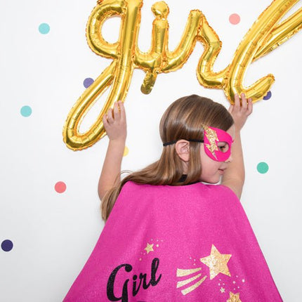 Letterballon Set Girl Goud Leeg 77cm van Partydeco koop je bij Partywinkel