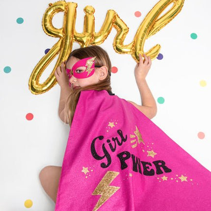 Letterballon Set Girl Goud Leeg 77cm van Partydeco koop je bij Partywinkel