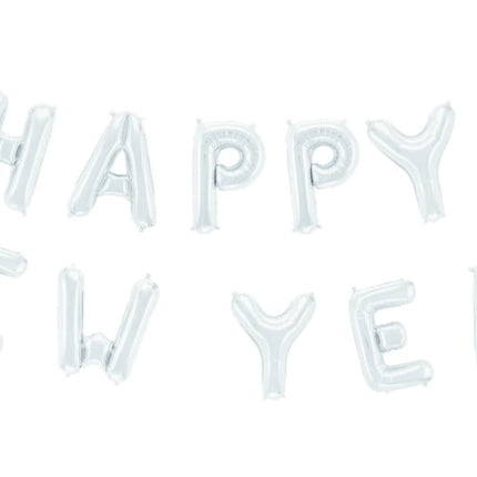 Letterslinger Happy New Year Zilver van WeFiesta koop je bij Partywinkel