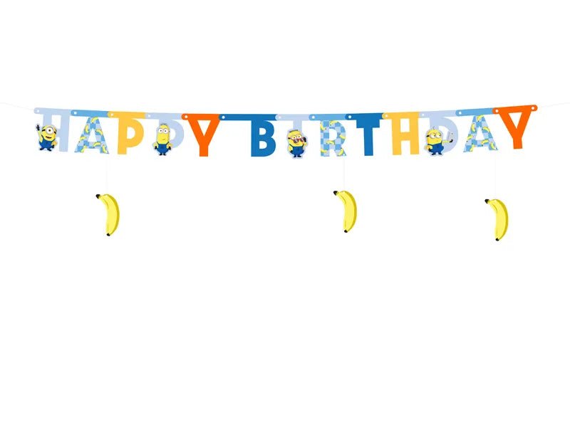 Letterslinger Minions Happy Birthday 1,53m van Partydeco koop je bij Partywinkel
