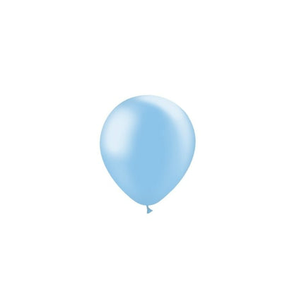 Lichtblauwe Ballonnen Metallic 13cm 100st van Balloonia koop je bij Partywinkel