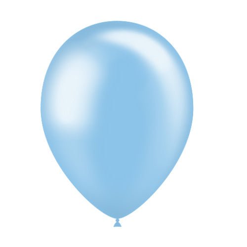 Lichtblauwe Ballonnen Metallic 25cm 50st - Partywinkel - 8436540863812