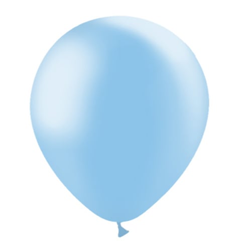 Lichtblauwe Ballonnen Metallic 30cm 10st - Partywinkel - 8711194015542