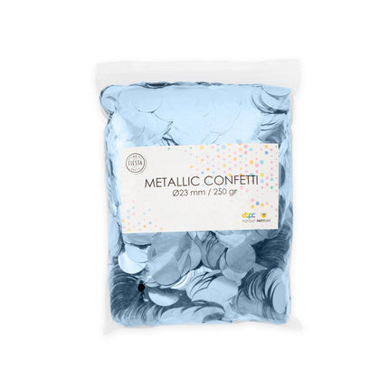 Lichtblauwe Confetti Metallic 250gr van WeFiesta koop je bij Partywinkel