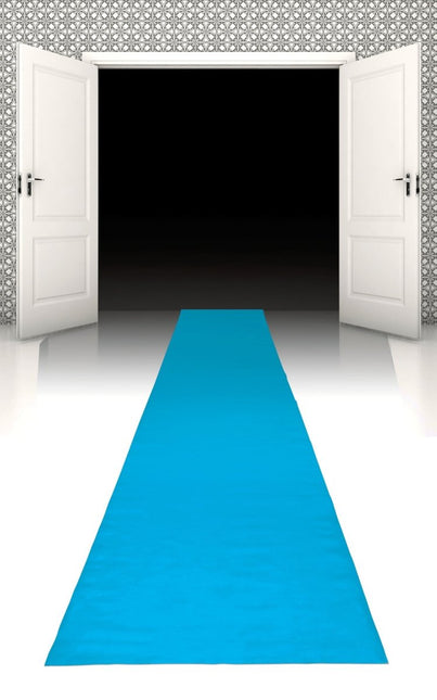 Lichtblauwe Loper 60cm 4,5m van Boland koop je bij Partywinkel