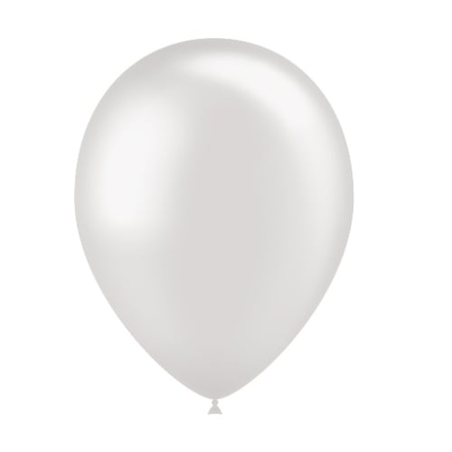Lichtgrijze Ballonnen Metallic 25cm 50st van Balloonia koop je bij Partywinkel