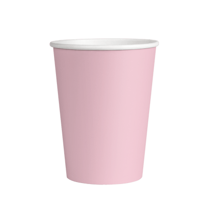 Lichtroze Bekers 7cm 8st van Paper Dreams koop je bij Partywinkel