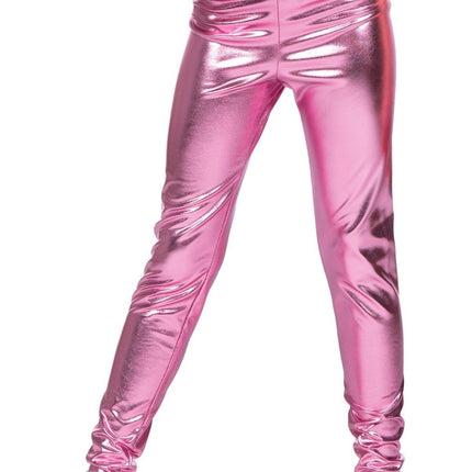 Lichtroze Legging Meisje Metallic van Wilbers & Wilbers koop je bij Partywinkel