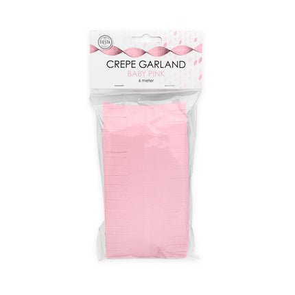 Lichtroze Slingers Crepe 6m - Partywinkel - 5712735011484