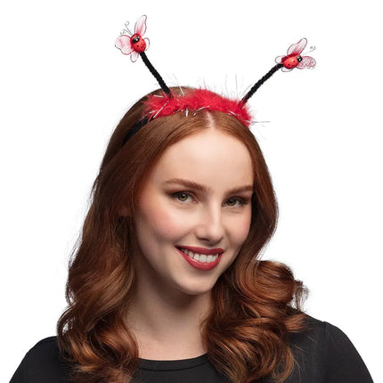 Lieveheersbeestje Haarband Rood - Partywinkel - 8712026330123