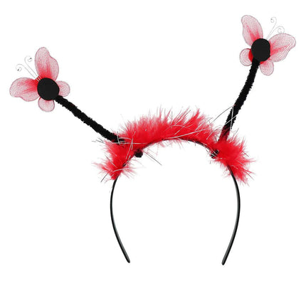 Lieveheersbeestje Haarband Rood - Partywinkel - 8712026330123