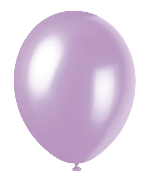 Lila Ballonnen Glans Latex 30cm 10st van Unique koop je bij Partywinkel
