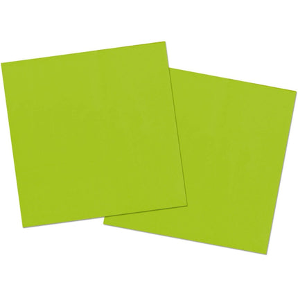 Lime Groene Servetten 33cm 20st van Folat koop je bij Partywinkel