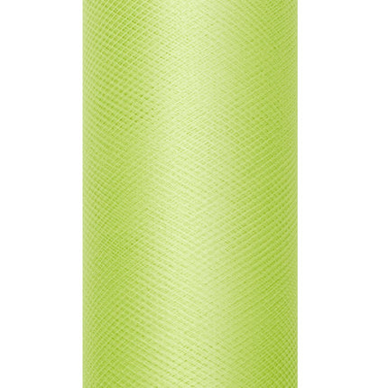 Lime Groene Tule Rol 15cm 9m van Partydeco koop je bij Partywinkel