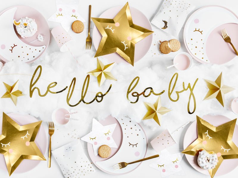 Little Star Star Borden Goud 27cm 6st van Partydeco koop je bij Partywinkel