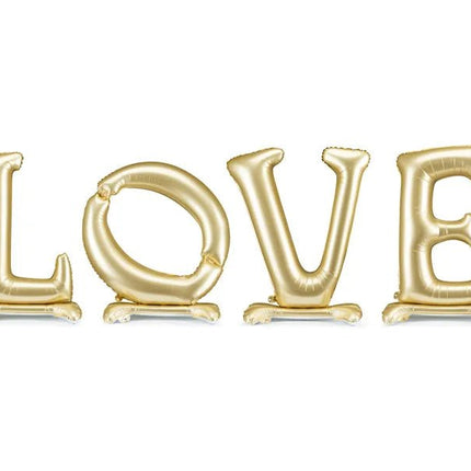 Love Ballonnen Set Goud Leeg 3,5m van Partydeco koop je bij Partywinkel