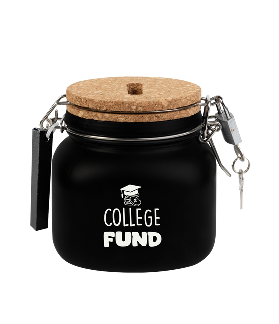 Schwarze Spardose College Fund 12,5cm
